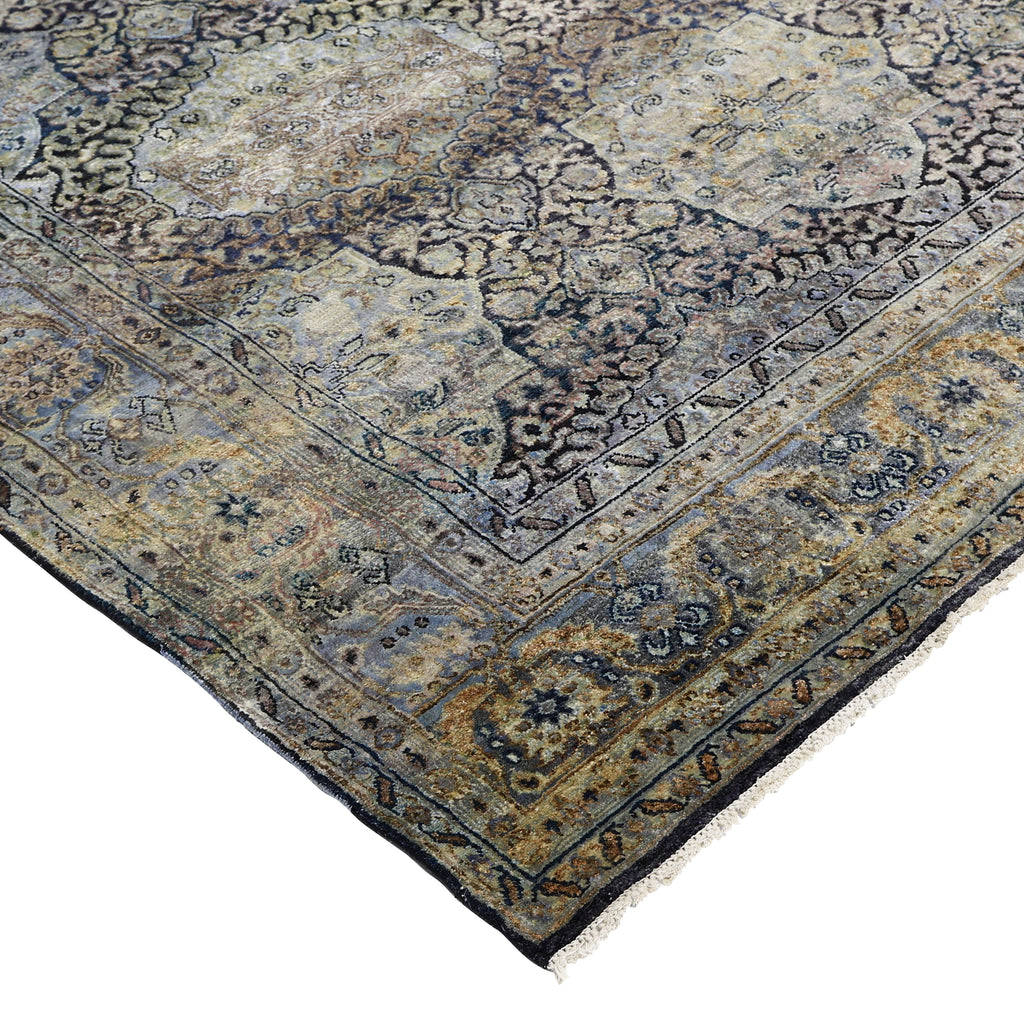 Grey Alchemy Traditional Silk Wool Blend Rug - 7'11" x 10'2"