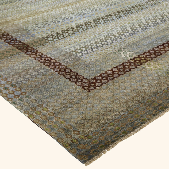 Multicolored Alchemy Traditional  Silk Wool Blend Rug - 15'10" x 20'4"