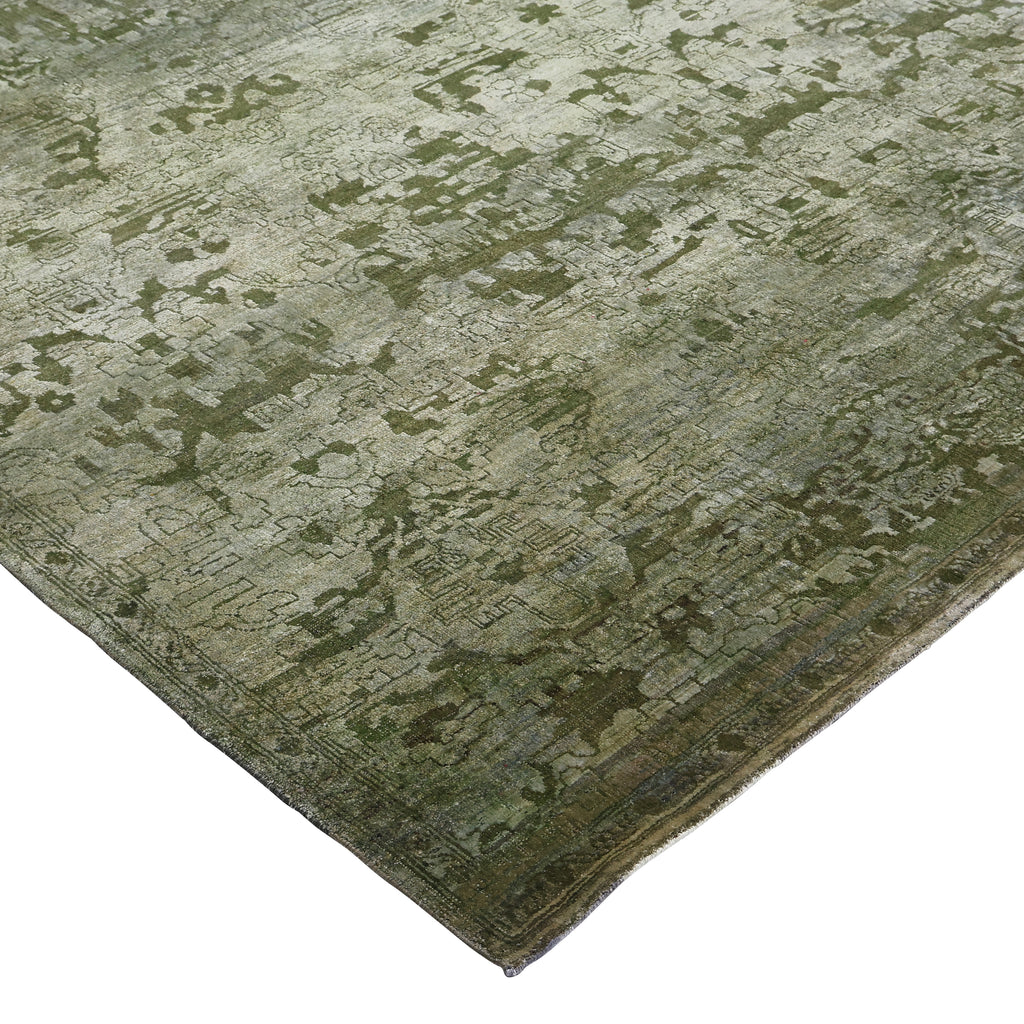 Green Alchemy Traditional Silk Wool Blend Rug - 8'10" x 12'