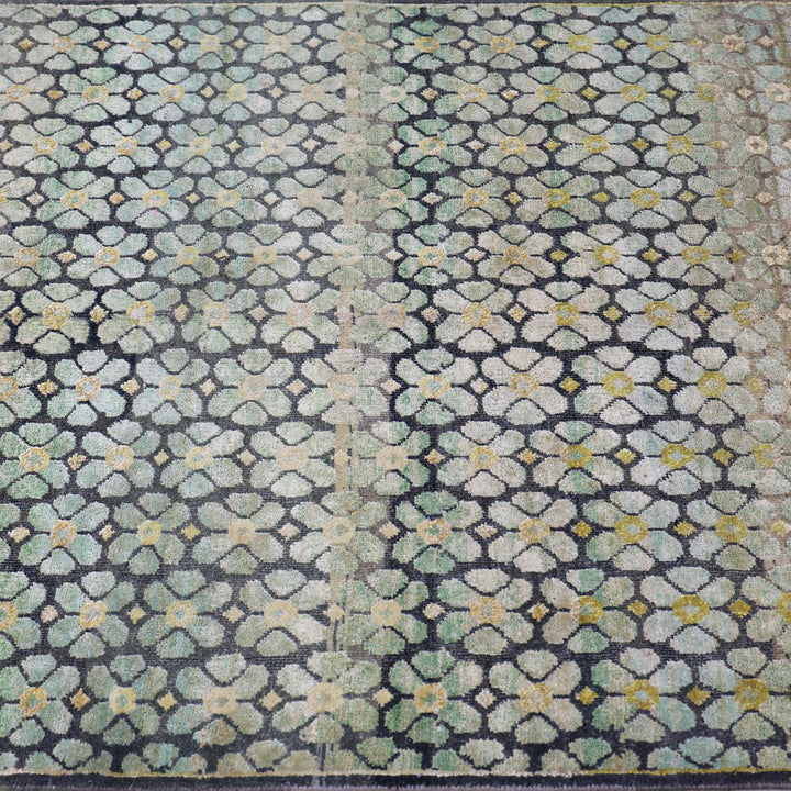 Sage Alchemy Contemporary Wool Silk Blend Runner - 3'1" x 16'10"