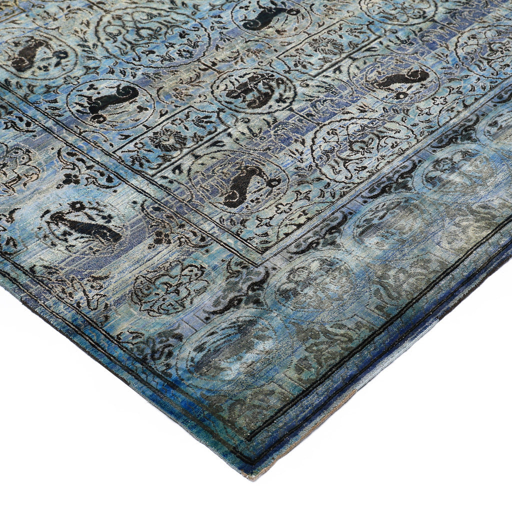 Blue Alchemy Traditional Silk Rug - 7'9" x 10'7"