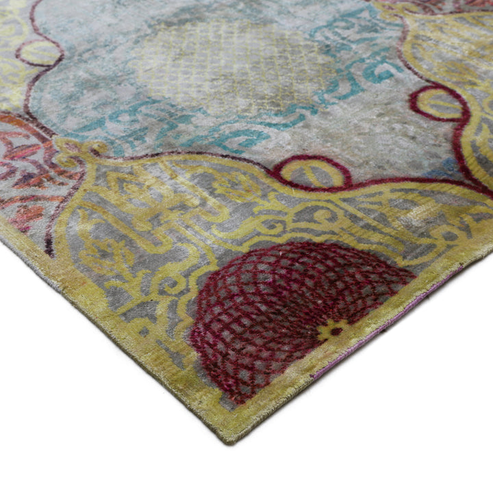 Multicolored Alchemy Contemporary Silk Rug - 8'11" x 12'3"