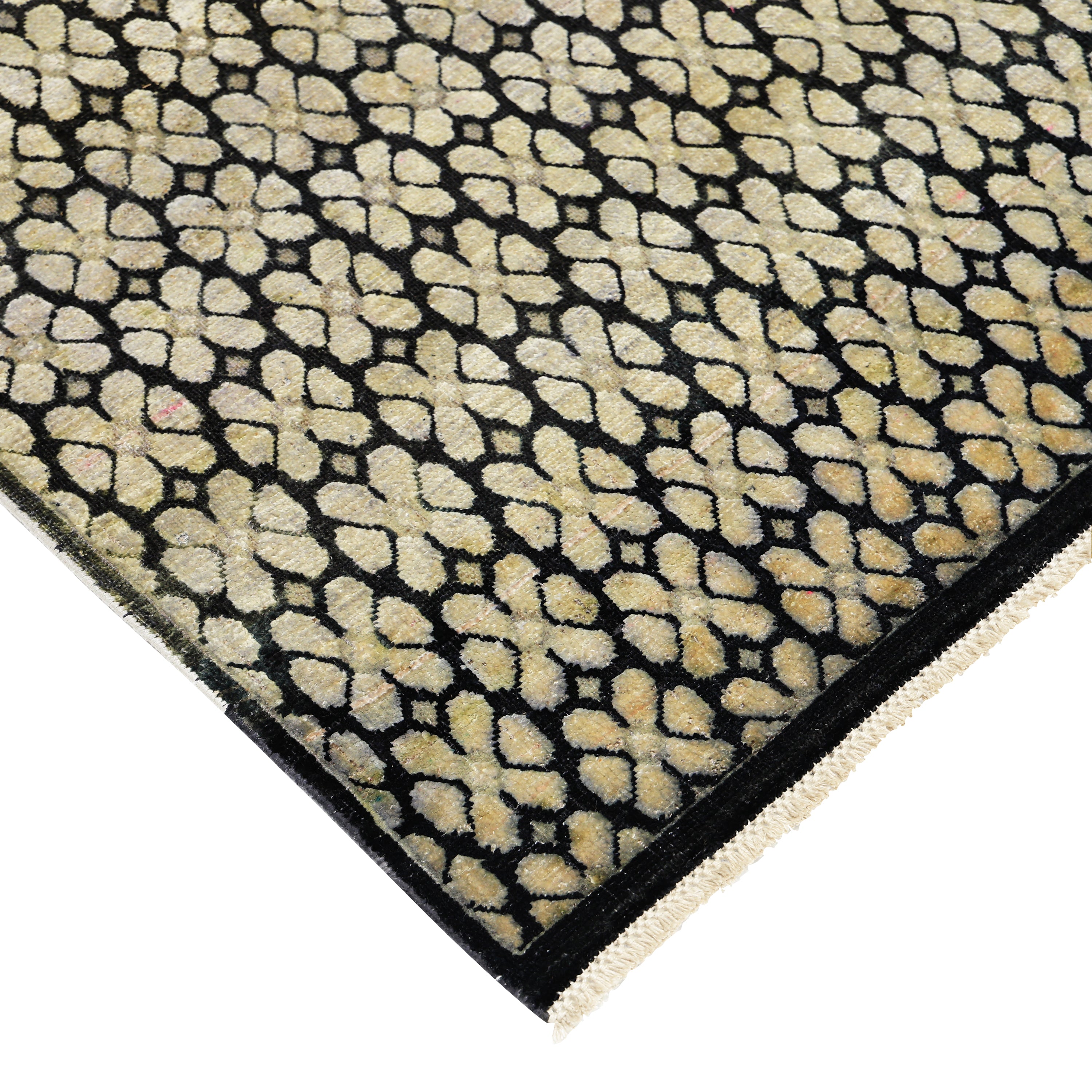 Black Alchemy Contemporary Silk Wool Blend Rug - 7'10" x 10'7"