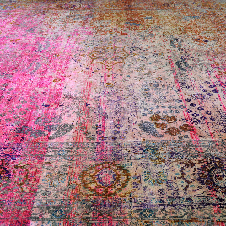 Pink Alchemy Contemporary Silk Rug - 13' x 18'