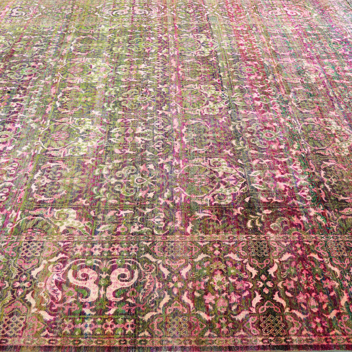 Pink Alchemy Traditional Silk Rug - 9' x 12'2"