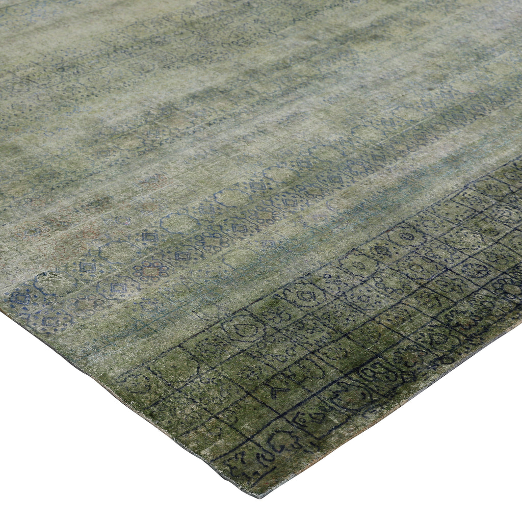 Green Alchemy Contemporary Silk Rug - 8'11" x 11'10"