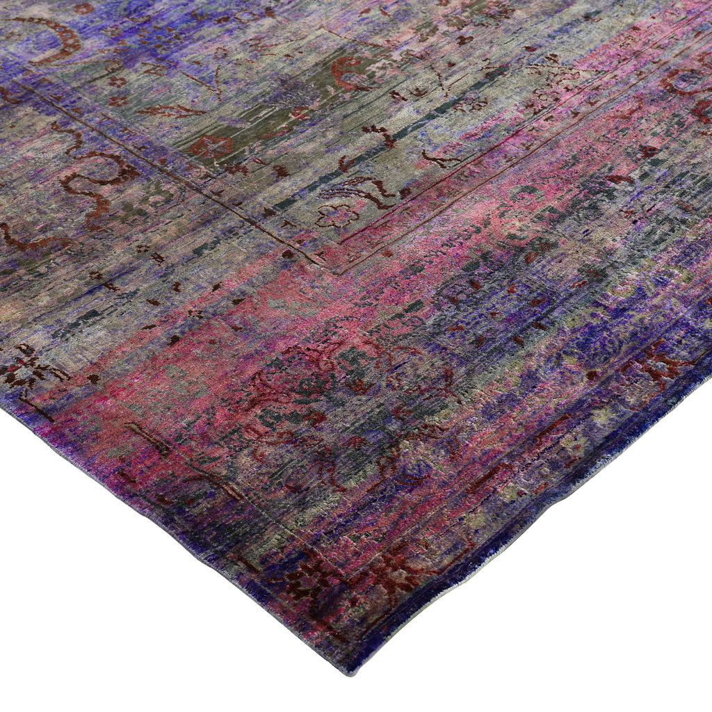 Purple Alchemy Traditional Silk Rug - 9' x 13'