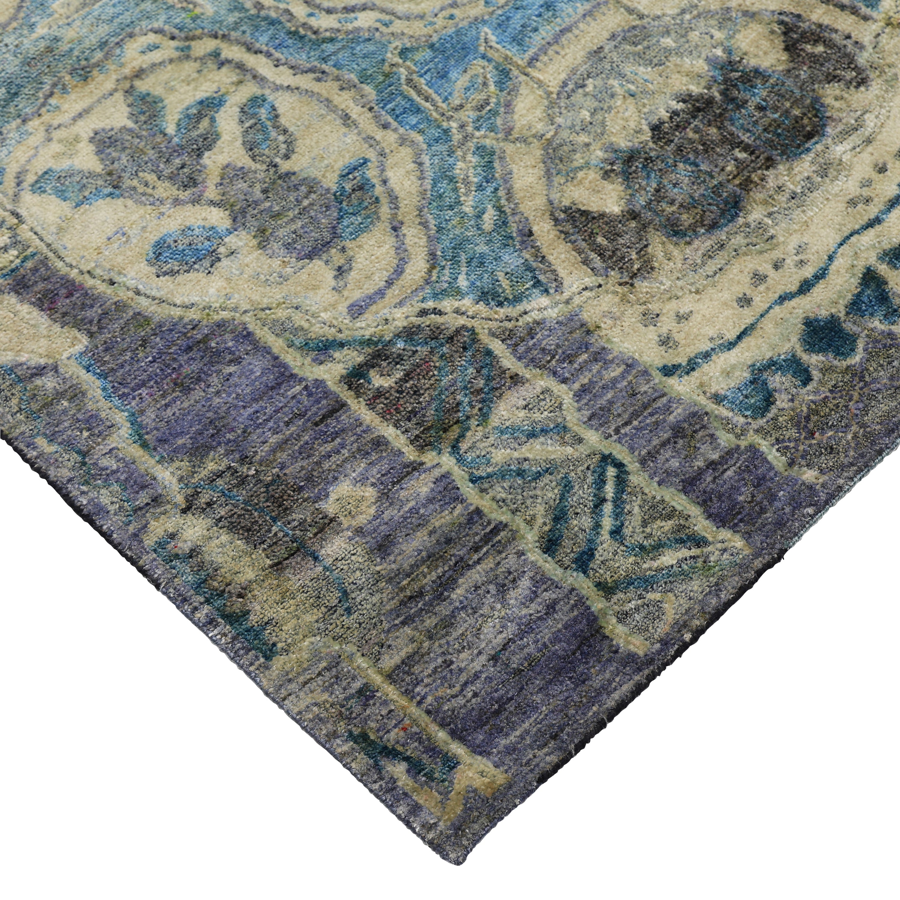 Blue Alchemy Traditional Silk Runner - 3' x 13'1"