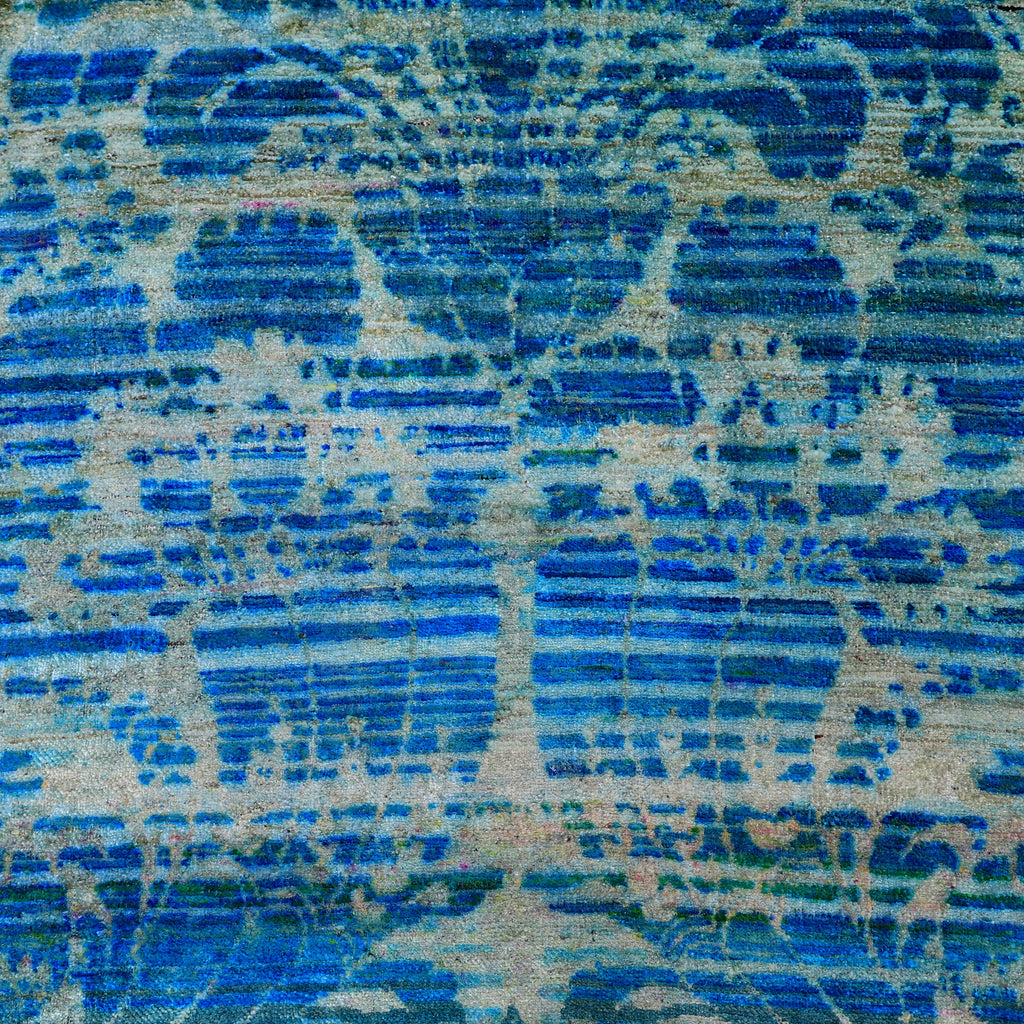 Blue Alchemy Contemporary Silk Runner - 3' x 10'10"