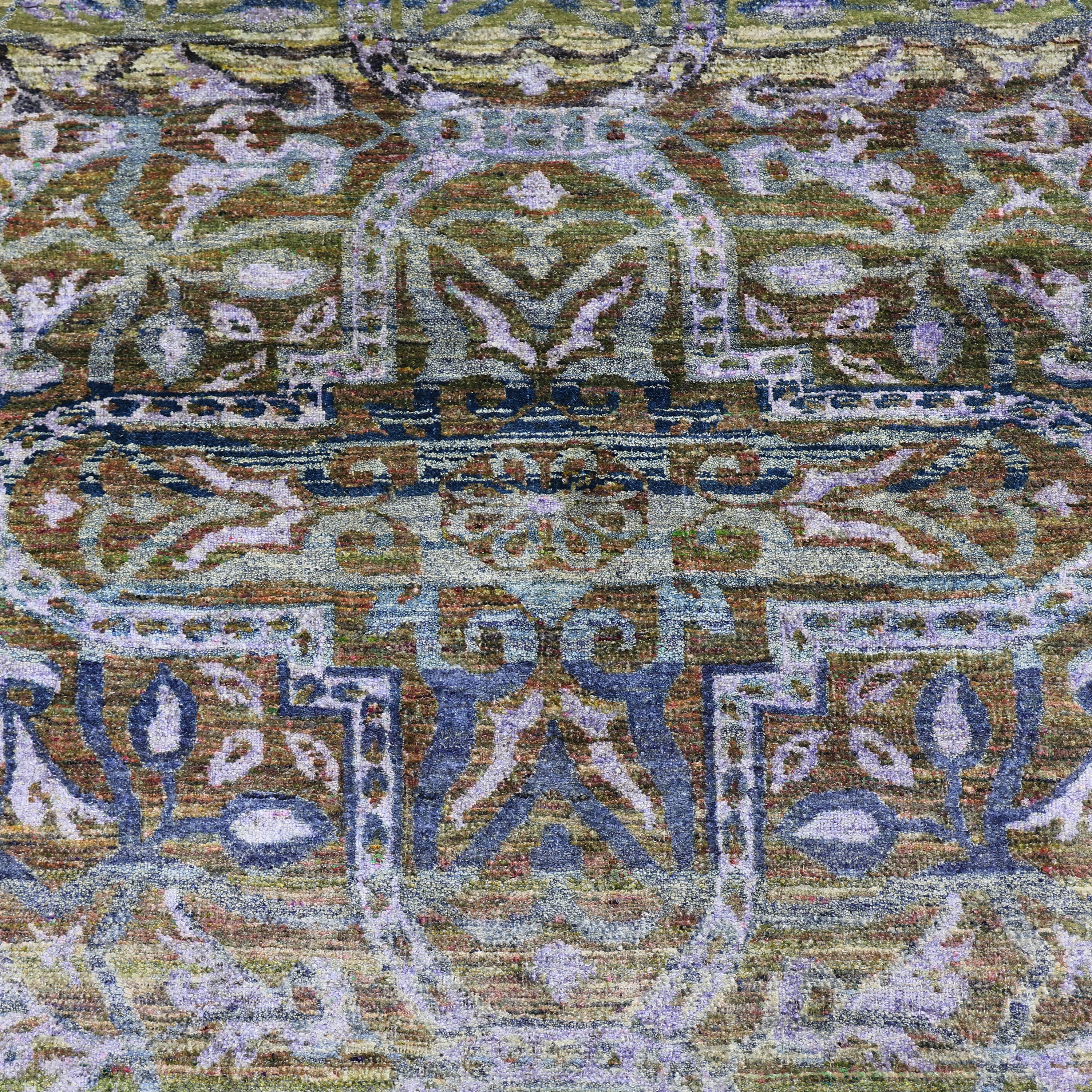 Blue Alchemy Contemporary Silk Runner - 3'11" x 13'4"