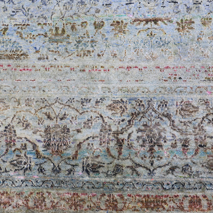 Grey Alchemy Traditional Silk Rug - 8'8" x 11'6"