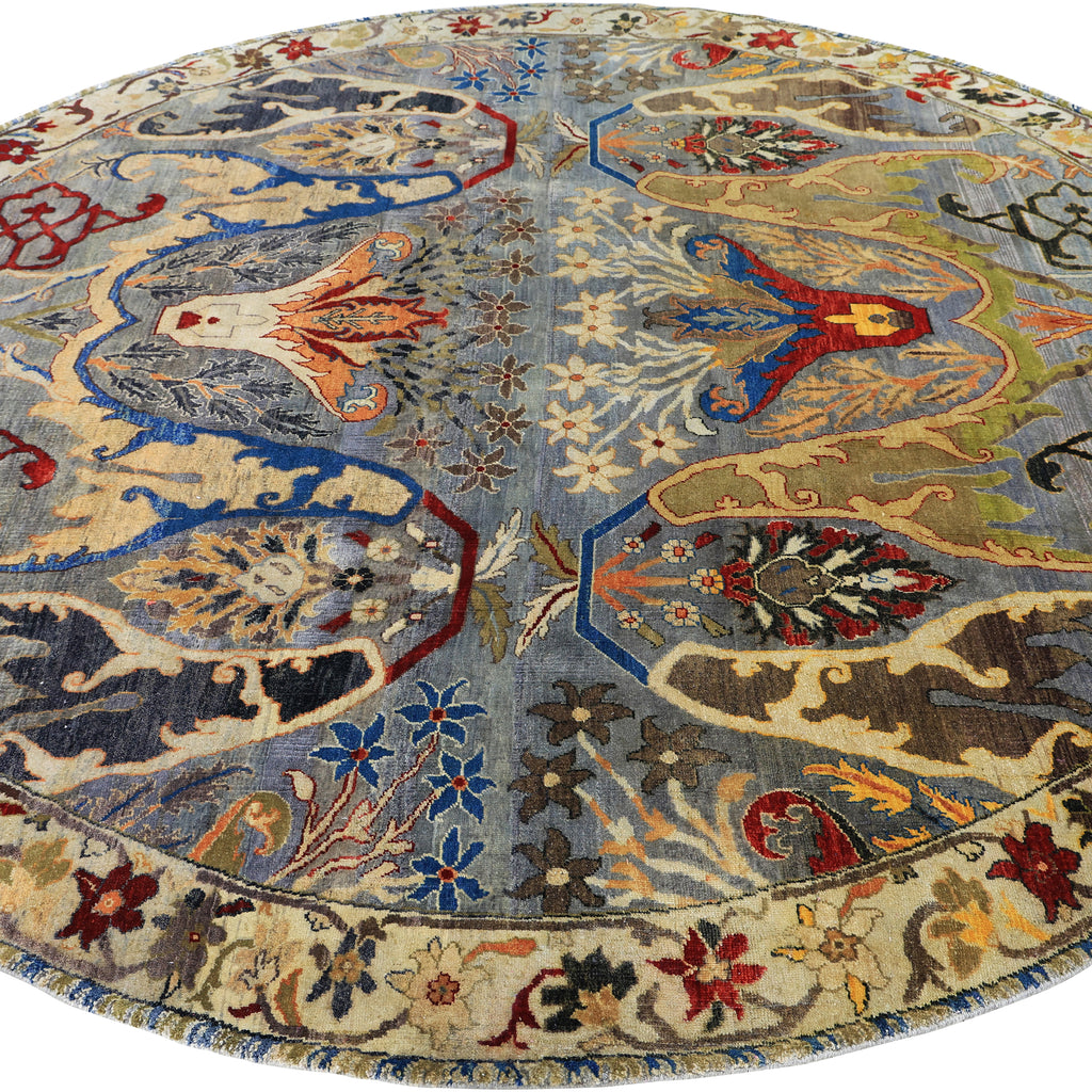 Multicolored Alchemy Traditional Wool Rug - 8'1" Round