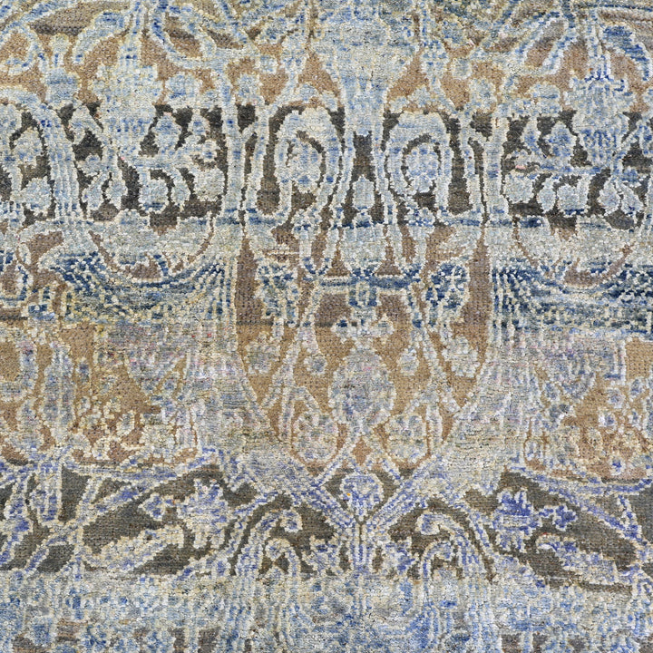Blue Alchemy Contemporary Wool Silk Blend Runner - 2'11" x 21'3"