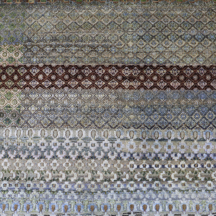 Multicolored Alchemy Traditional  Silk Wool Blend Rug - 15'10" x 20'4"