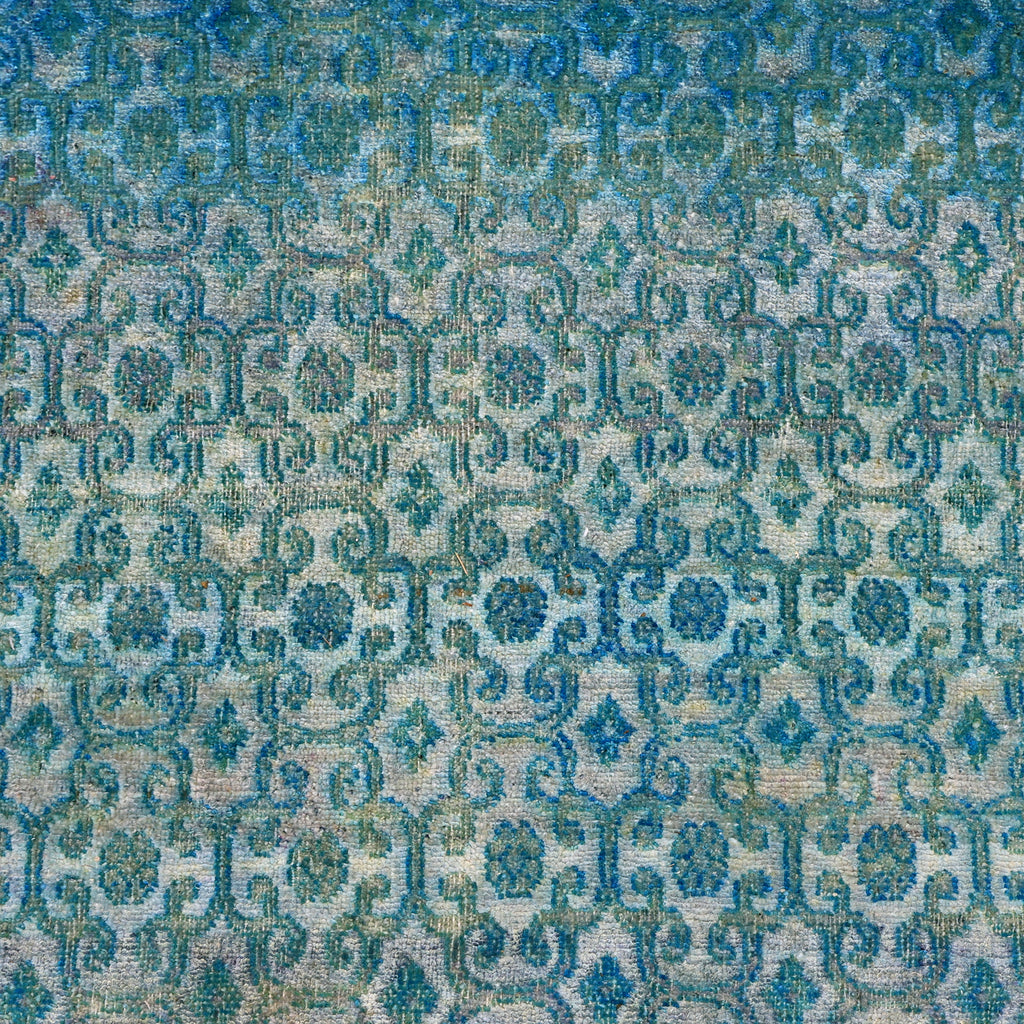 Blue Alchemy Contemporary Wool Silk Blend Rug - 2'10" x 12'4"