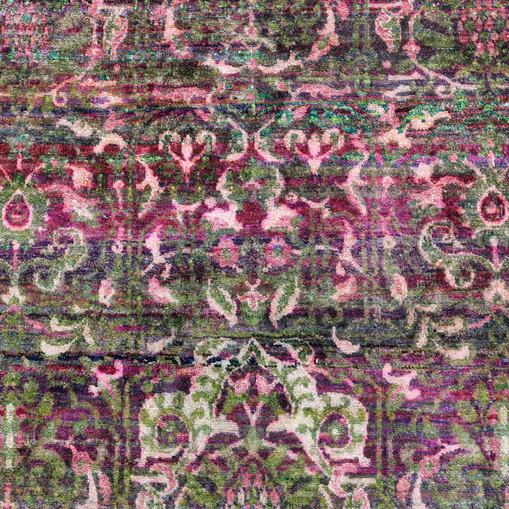 Pink Alchemy Traditional Silk Rug - 9' x 12'2"