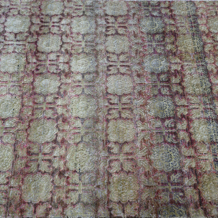 Multicolored Alchemy Contemporary Wool Silk Blend Runner - 3'2" x 22'2"