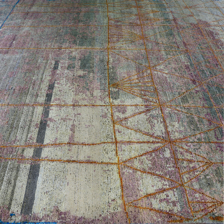 Pink Alchemy Contemporary Silk Rug - 9'1" x 11'9"