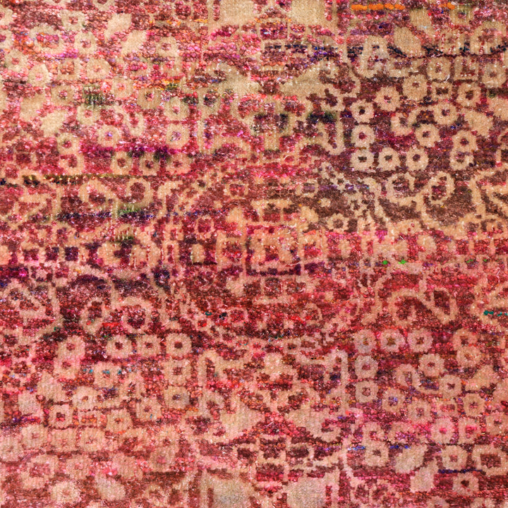 Pink Alchemy Contemporary Silk Wool Blend Rug - 8'9" x 12'
