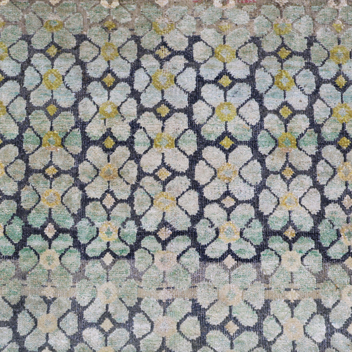 Sage Alchemy Contemporary Wool Silk Blend Runner - 3'1" x 16'10"