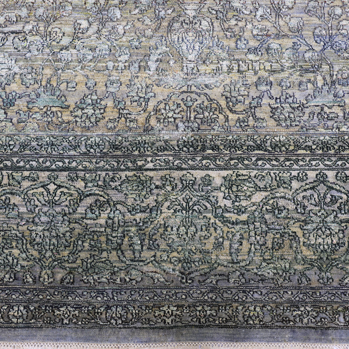 Green Alchemy Traditional Silk Wool Blend Rug - 8'11" x 12'9"