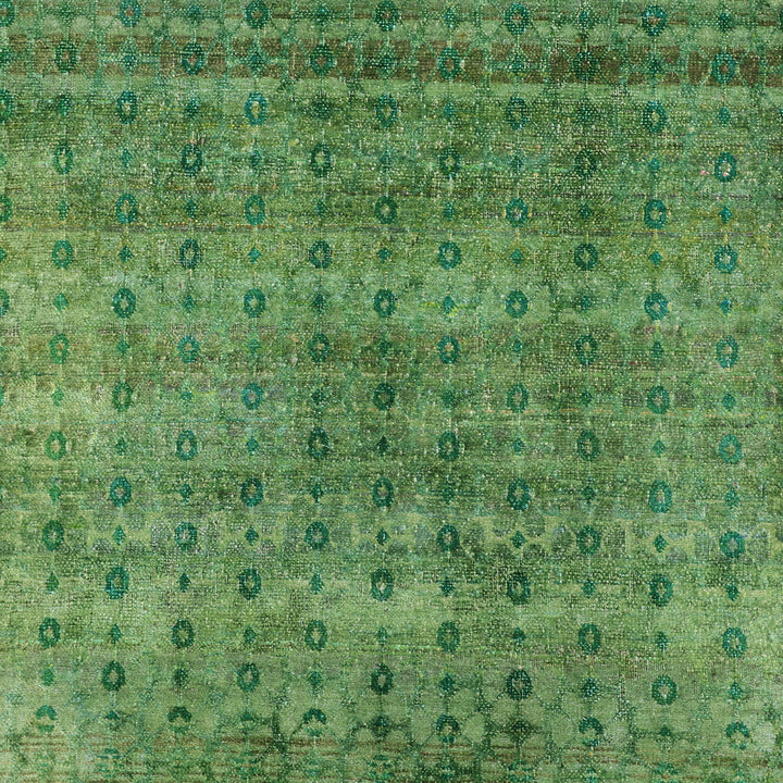 Green Alchemy Contemporary Silk Runner - 2'11" x 16'8"