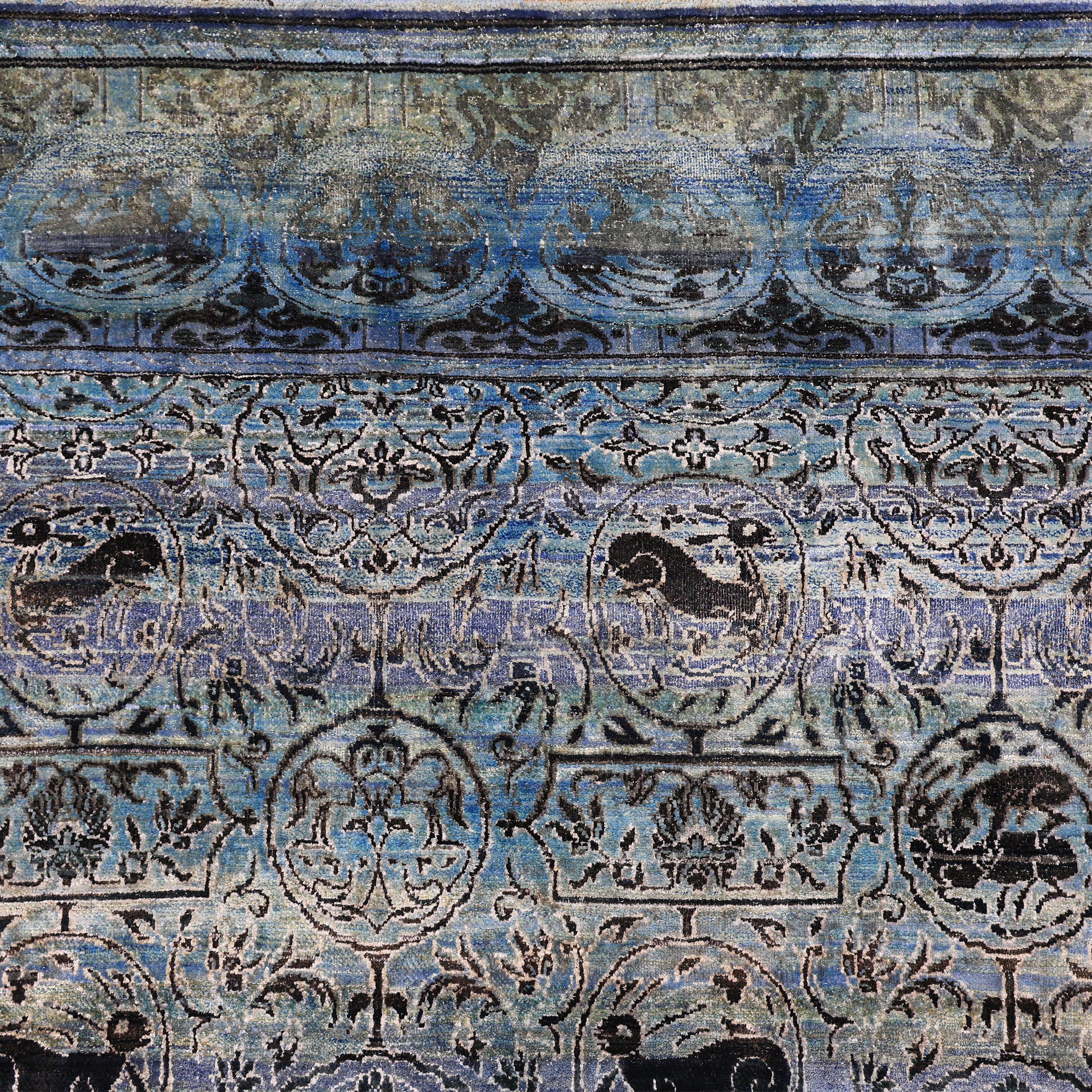 Blue Alchemy Traditional Silk Rug - 7'9" x 10'7"