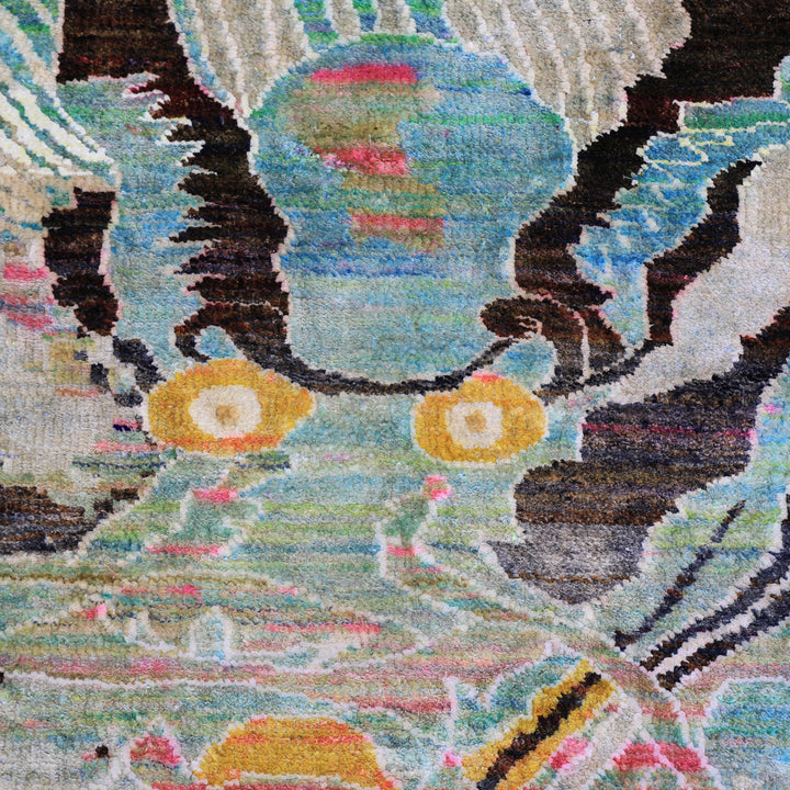 Blue Alchemy Contemporary Silk Rug - 8' x 10'