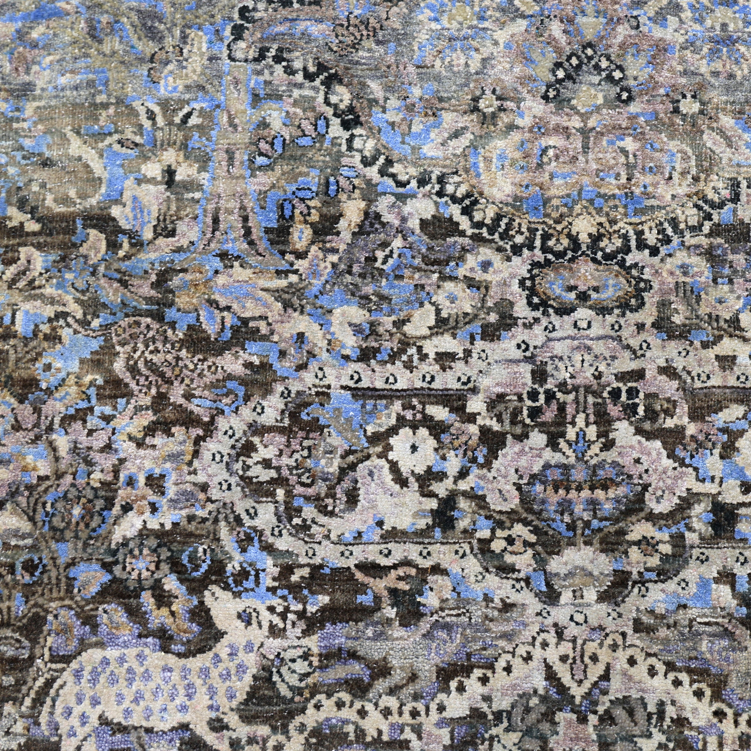Blue & Grey Alchemy Contemporary Wool Silk Blend Rug - 11'9" x 15'1"