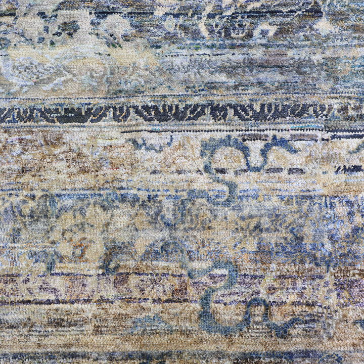 Grey Alchemy Traditional Silk Wool Blend Rug - 8'10" x 13'