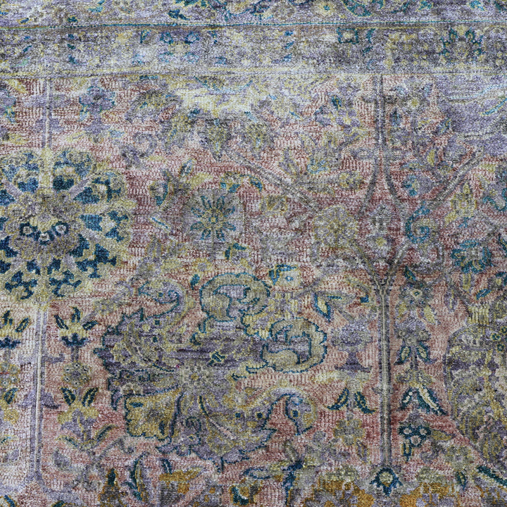 Multicolored Alchemy Traditional Silk Rug - 9'1" x 12'7"