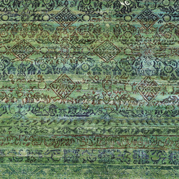 Green Alchemy Traditional Silk Rug - 8'11" x 11'10"