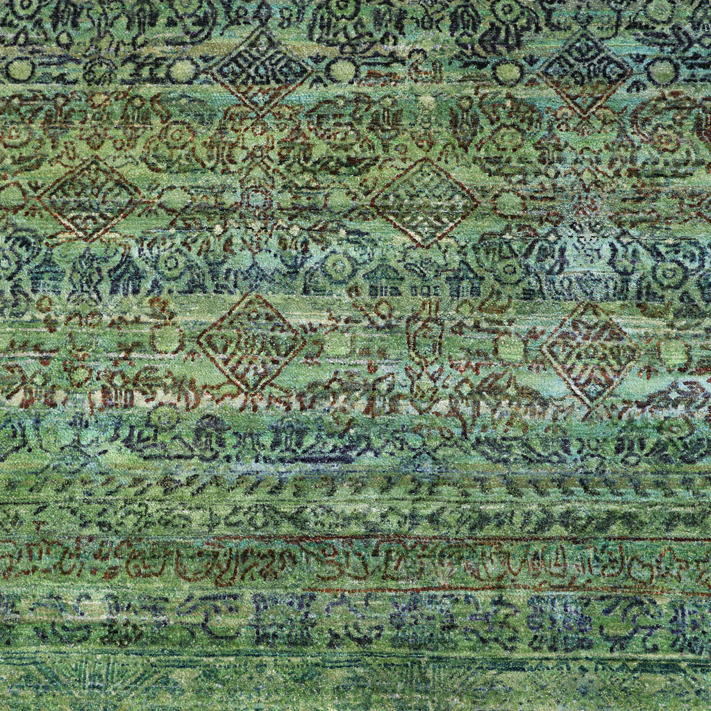 Green Alchemy Traditional Silk Rug - 8'11" x 11'10"