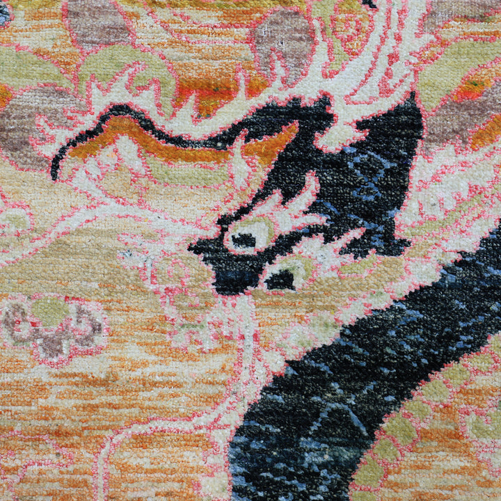 Multicolored Alchemy Traditional Silk Rug - 5'9" x 8'7"