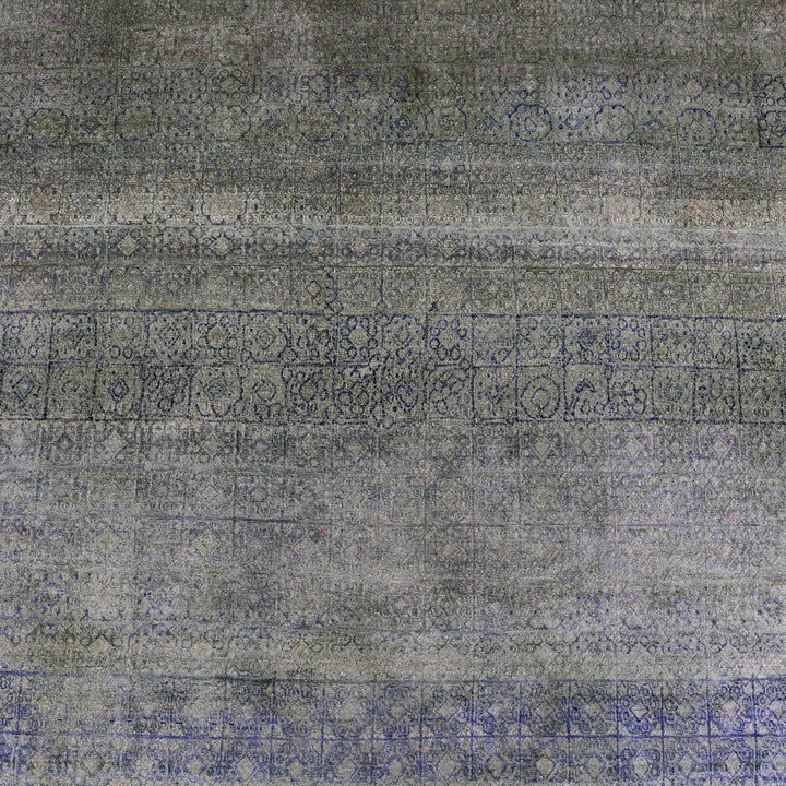 Green Alchemy Contemporary Silk Rug - 8'11" x 11'10"