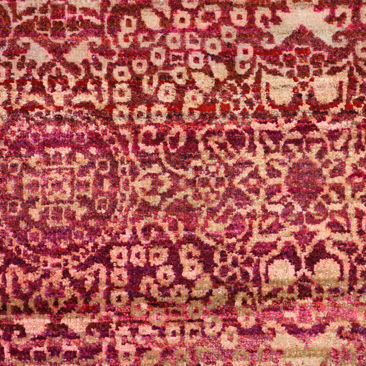 Pink Alchemy Contemporary Silk Wool Blend Rug - 8'9" x 12'