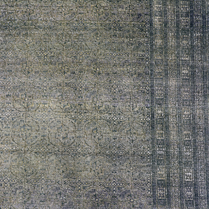 Green Alchemy Traditional Wool Silk Blend Rug - 9'1" x 12'