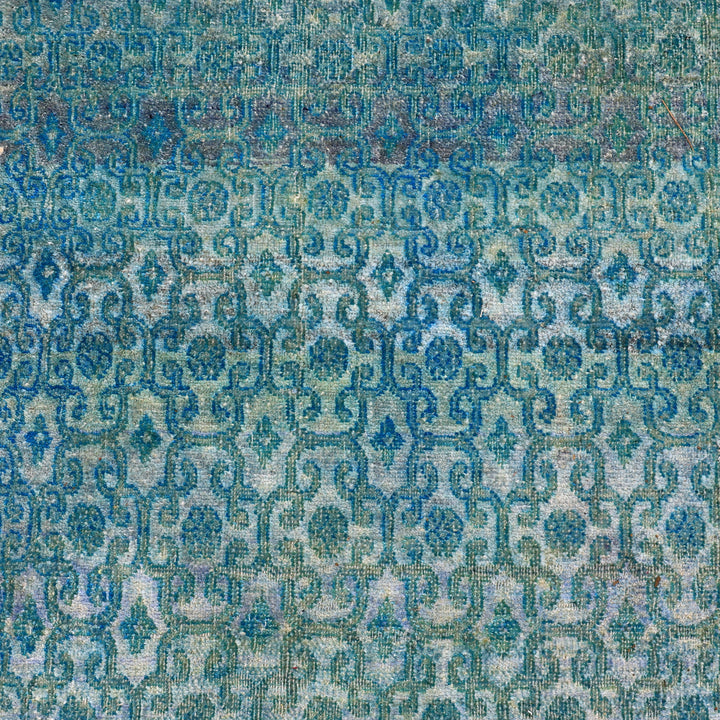 Blue Alchemy Contemporary Wool Silk Blend Rug - 2'10" x 12'4"