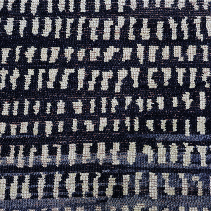 Black and White Alchemy Contemporary Moroccan Wool Rug - 9'3" x 11'9"