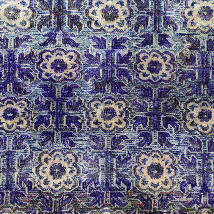 Purple Alchemy Contemporary Silk Rug - 2'11" x 4'11"