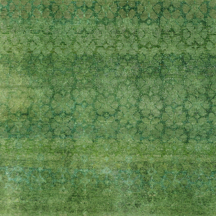 Green Alchemy Contemporary Silk Runner - 2'11" x 16'8"