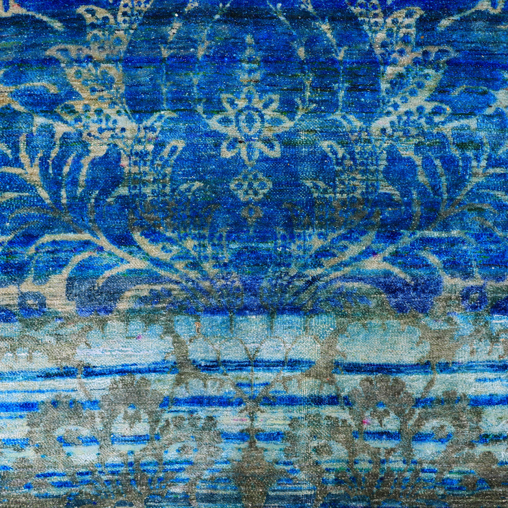 Blue Alchemy Contemporary Silk Runner - 3'1" x 6'5"