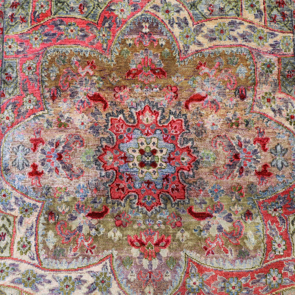 Red Alchemy Traditional Silk Runner - 3'4" x 10'7"