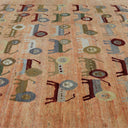 Orange Alchemy Contemporary Wool Silk Blend Rug - 8'11" x 12'1"