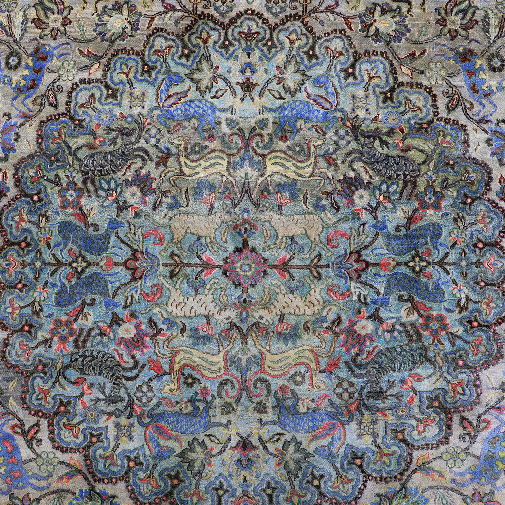 Mulitcolored Alchemy Traditional Silk Rug - 8'8" x 11'10"