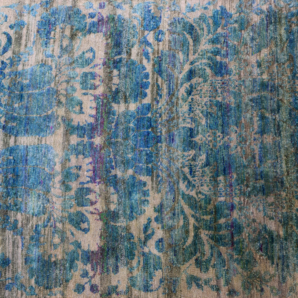 Blue Alchemy Contemporary Silk Runner - 3' x 7'2"