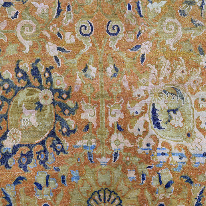 Gold Alchemy Traditional Silk Wool Blend Rug - 8'8" x 13'5"