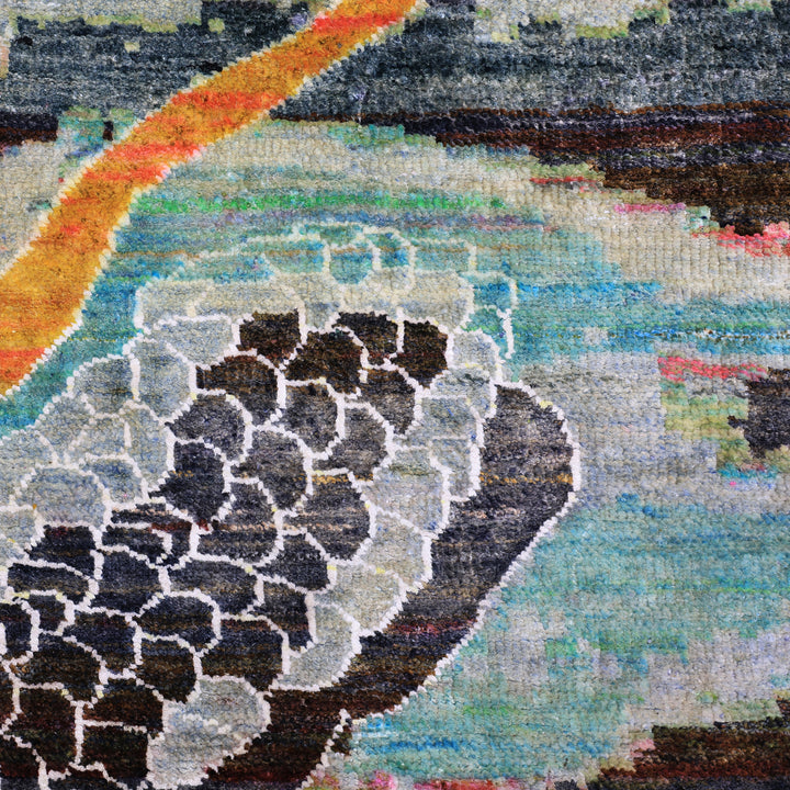 Blue Alchemy Contemporary Silk Rug - 8' x 10'