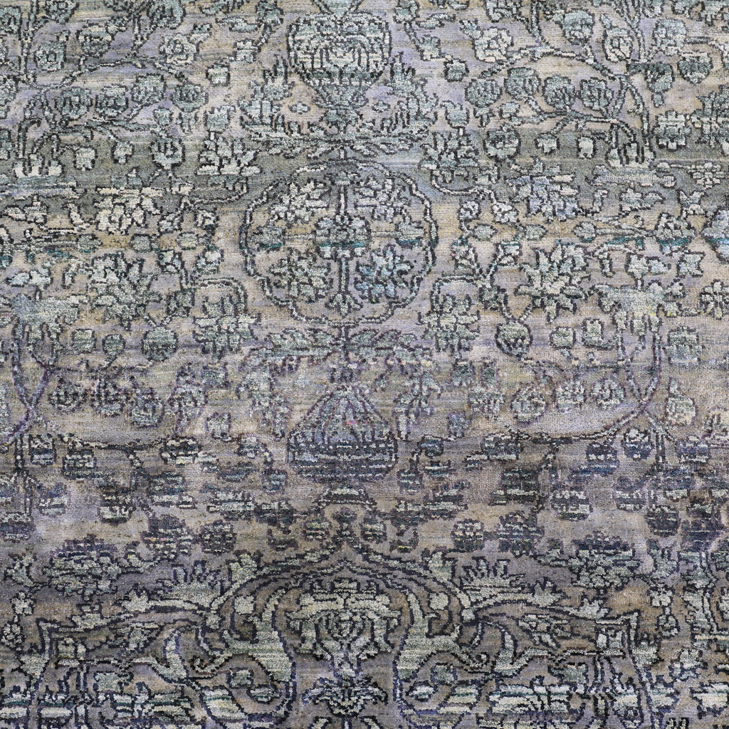 Green Alchemy Traditional Silk Wool Blend Rug - 8'11" x 12'9"