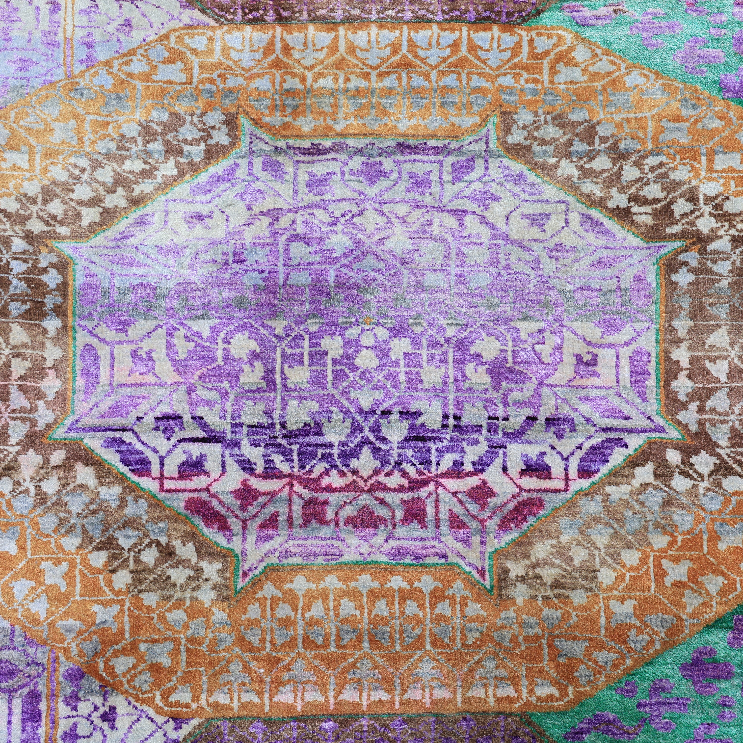 Purple Alchemy Traditional Silk Rug - 9' x 12'